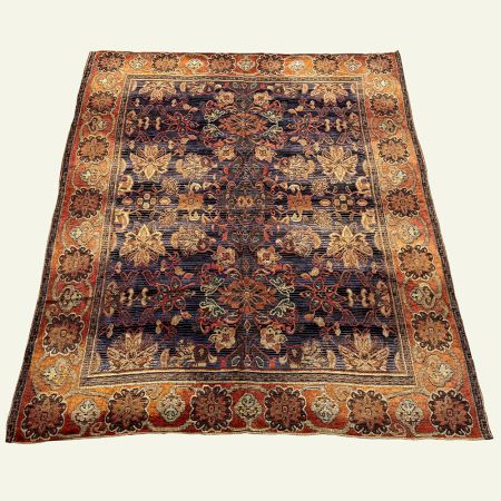 Handmade Multicolor Synthetic Fibre Floral Dhurrie